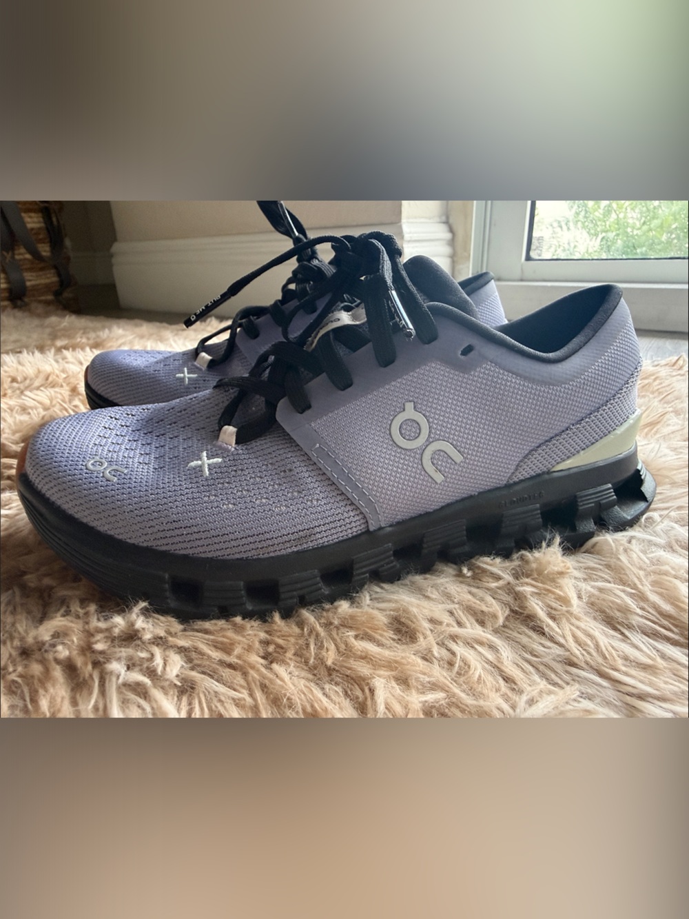 On Running Lavender and Black Cloud Running Shoes NWOT